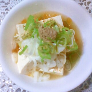 .:♪*:ちょいピリ辛　豆腐と肉団子スープ.:♪*